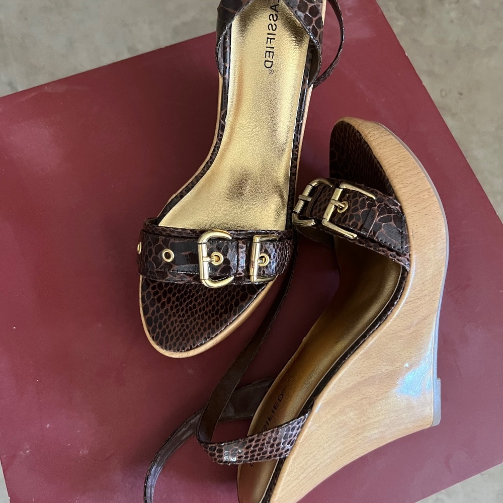 Classified wedge sandal